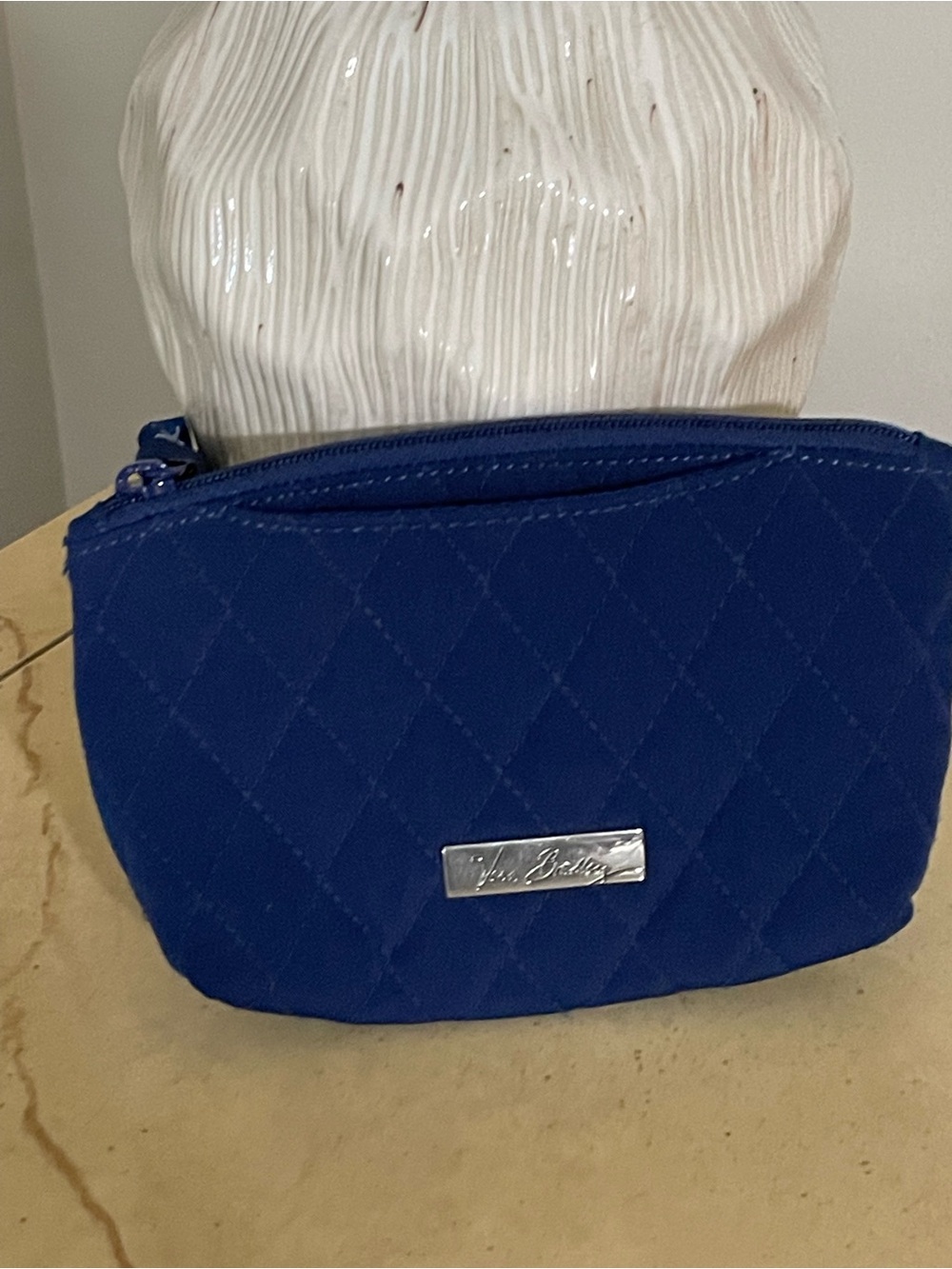 Vera Bradley Royal Blue Quilted Cosmetic Pouch